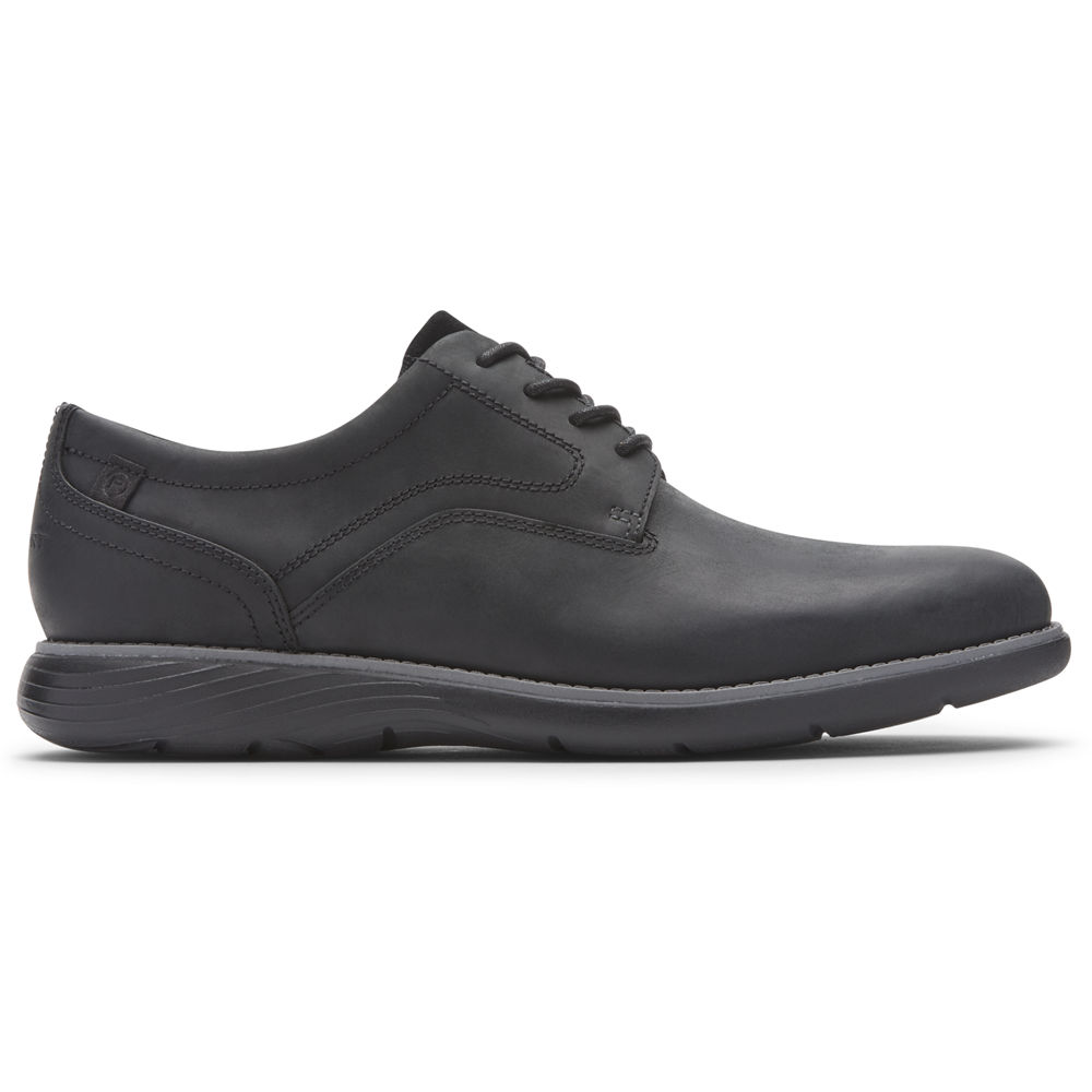 Rockport Singapore Mens Oxfords - Garett Plain Toe Black - ZO8369417